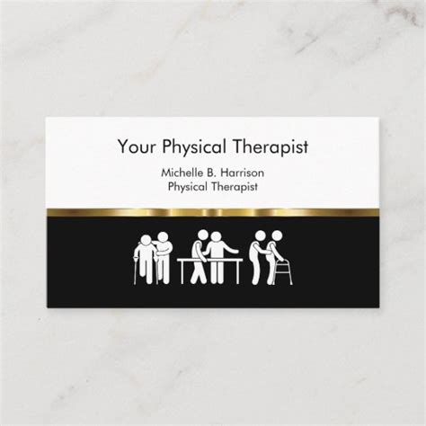 physical therapist business card design.